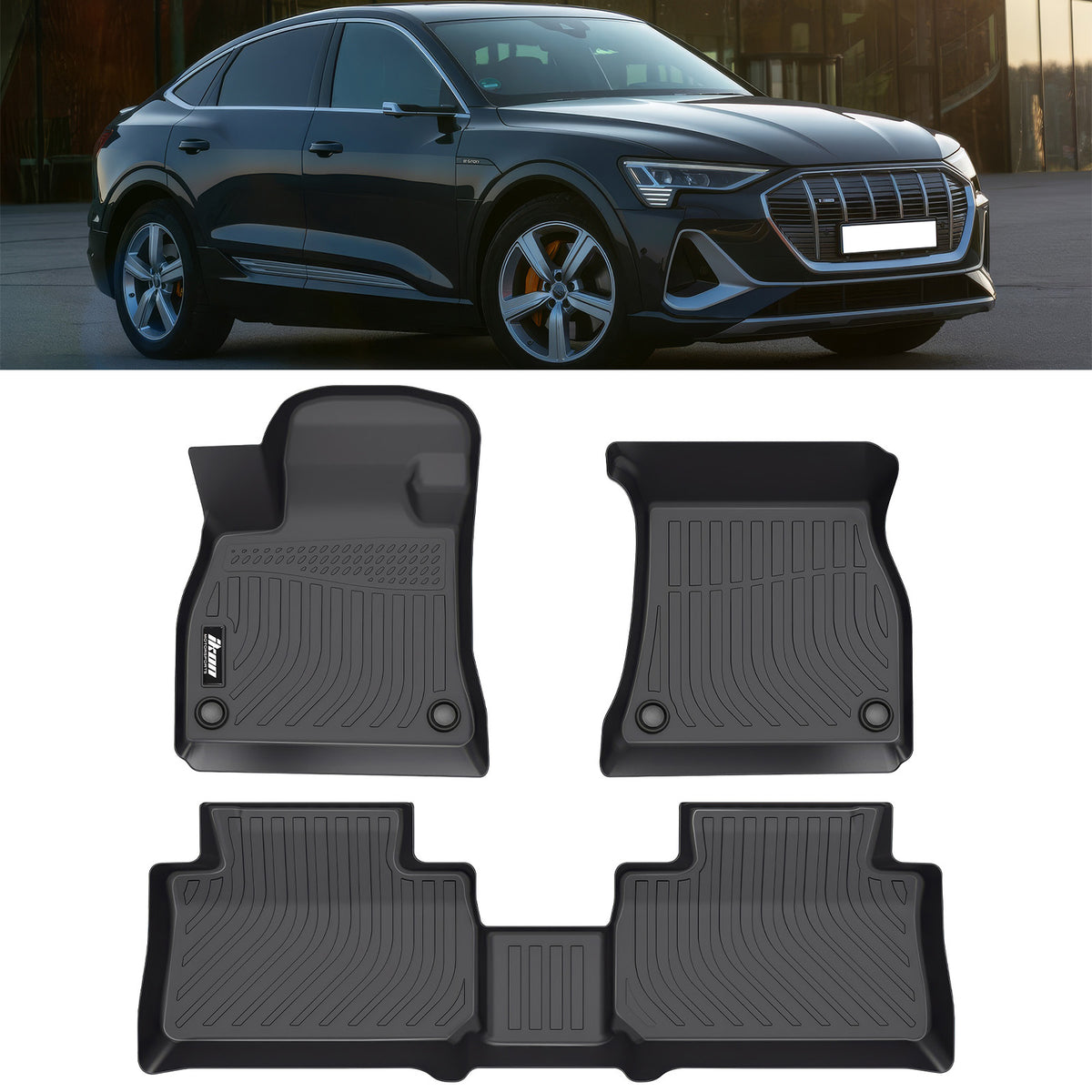 2021-2025 Audi e-tron/Q8/SQ8 Floor Mats TPE Carpets All Weather Liner