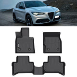 2018-2026 Alfa Romeo Stelvio Floor Mats TPE 3D All Weather Carpets