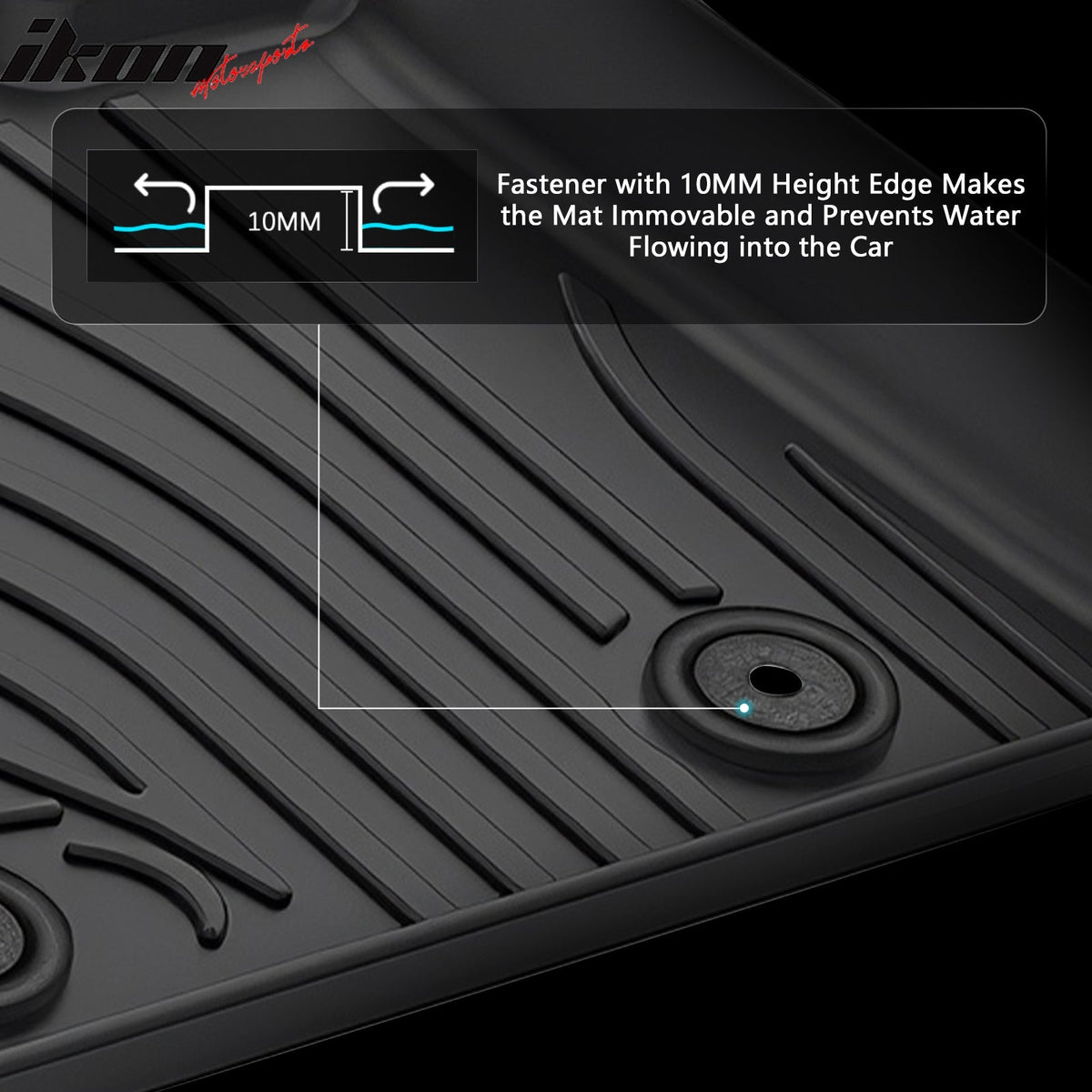 2018-2026 Alfa Romeo Stelvio IKON Style Anti-Slip Floor Mats All Weather Carpets 3PCS TPE