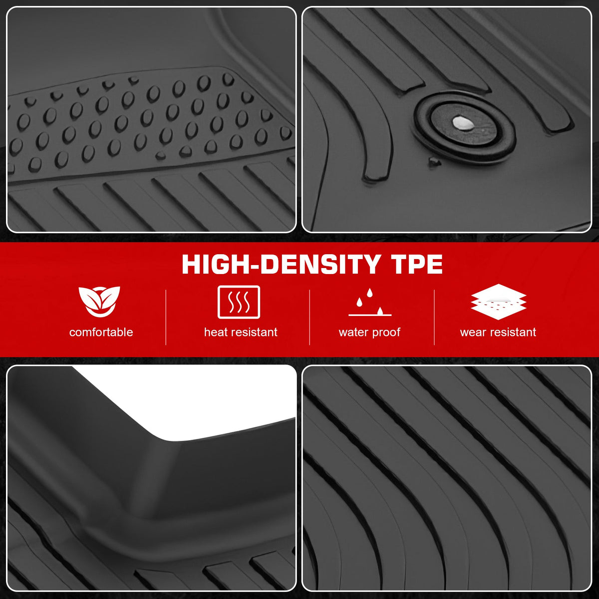 Floor Mats for Buick Encore GX FWD 2020-2026 All Weather Carpets Liner Guard TPE 3PCS Set