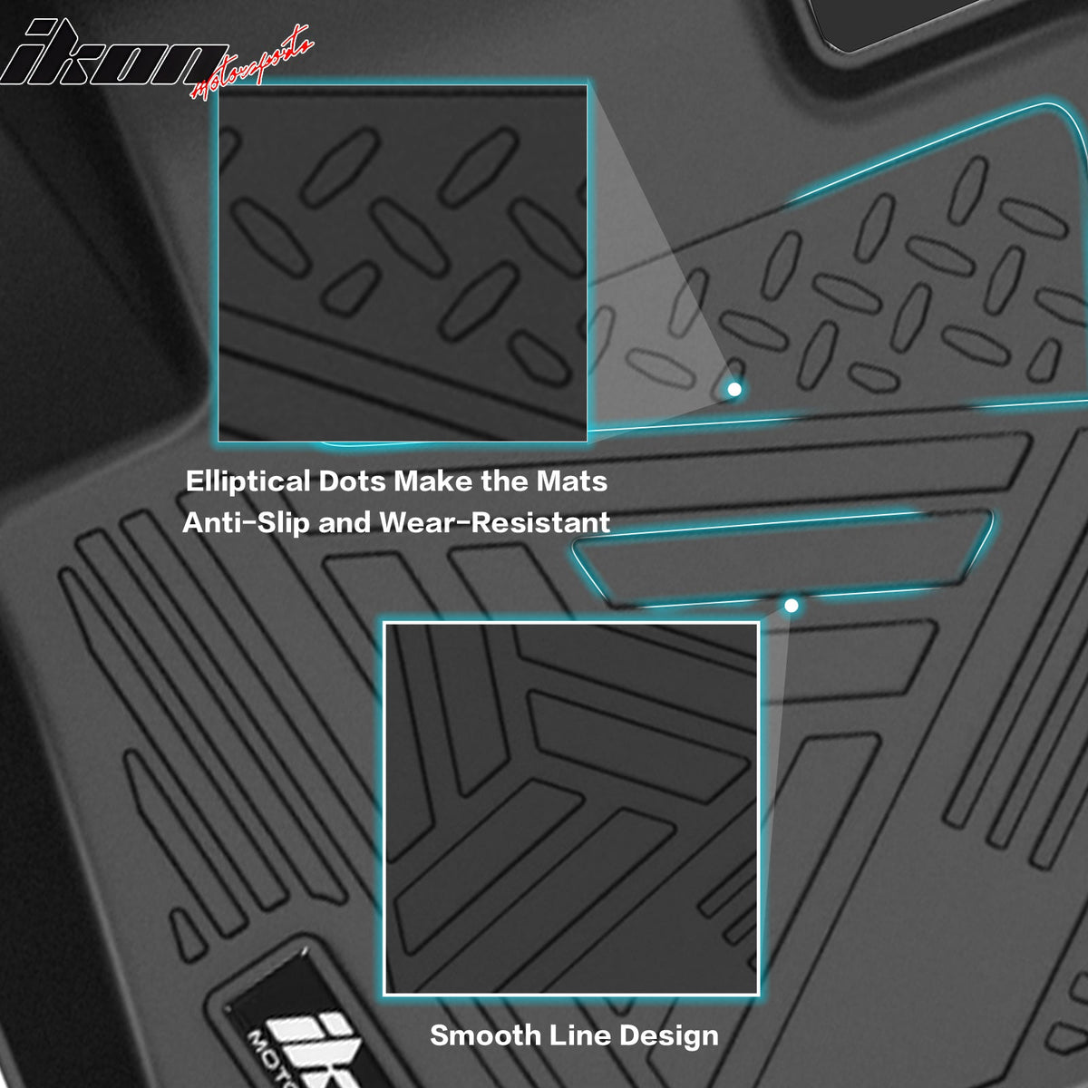 3D Molded IKON Floor Mats Carpets for BMW 3-Series F30 AWD 2012-2018 TPE