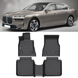 2023-2026 BMW G70 i7/750e Floor Mats TPE Carpets 3D All Weather Liner