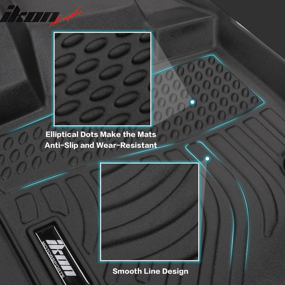 2014-2024 Toyota 4Runner 5 Seats TPE 3PCS All Weather Floor Mats + Trunk Mat + Backrest Mats