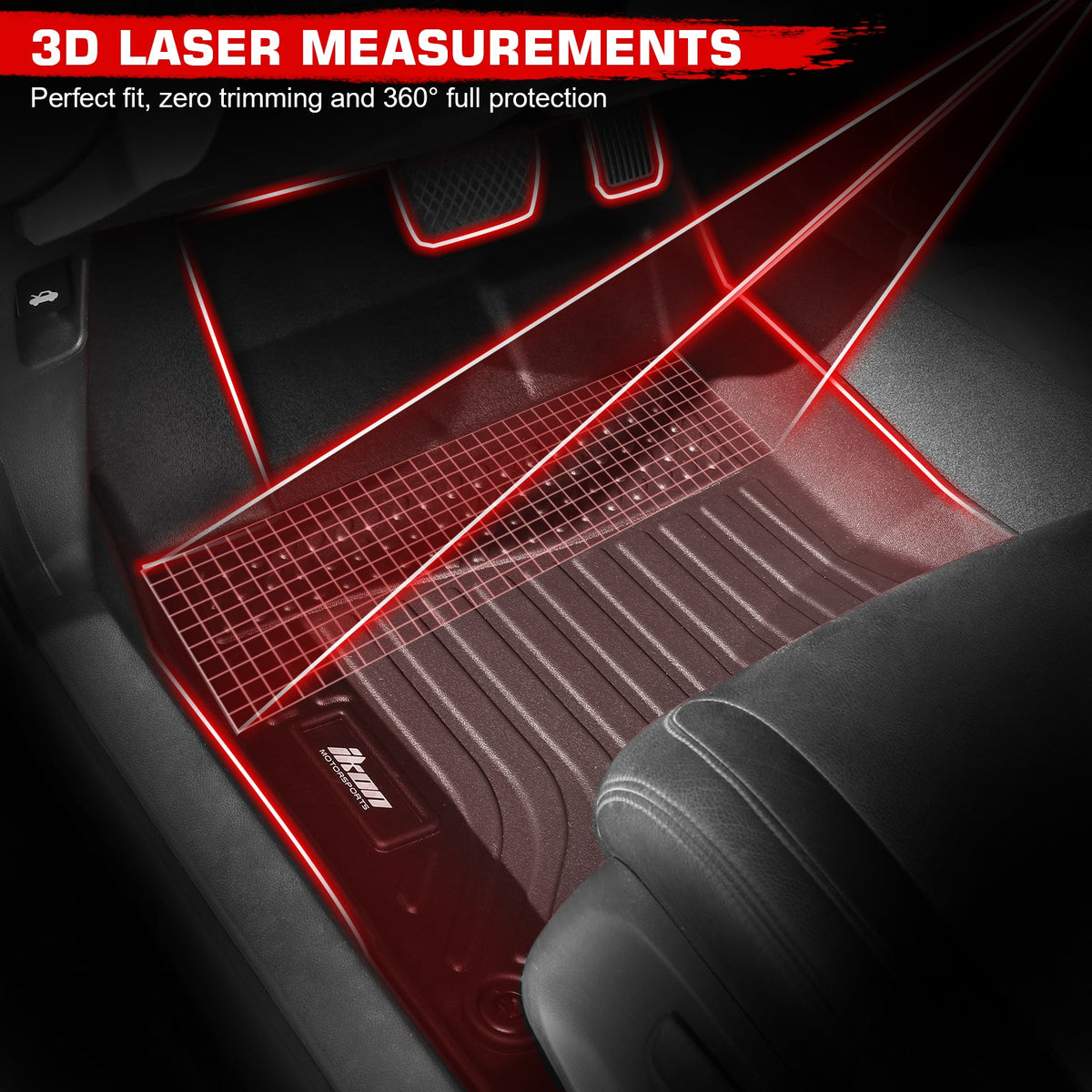 Floor Mats for Jeep Grand Cherokee L 2021-2026 6-Passenger All Weather Carpets Liner Guard TPE 4PCS Set
