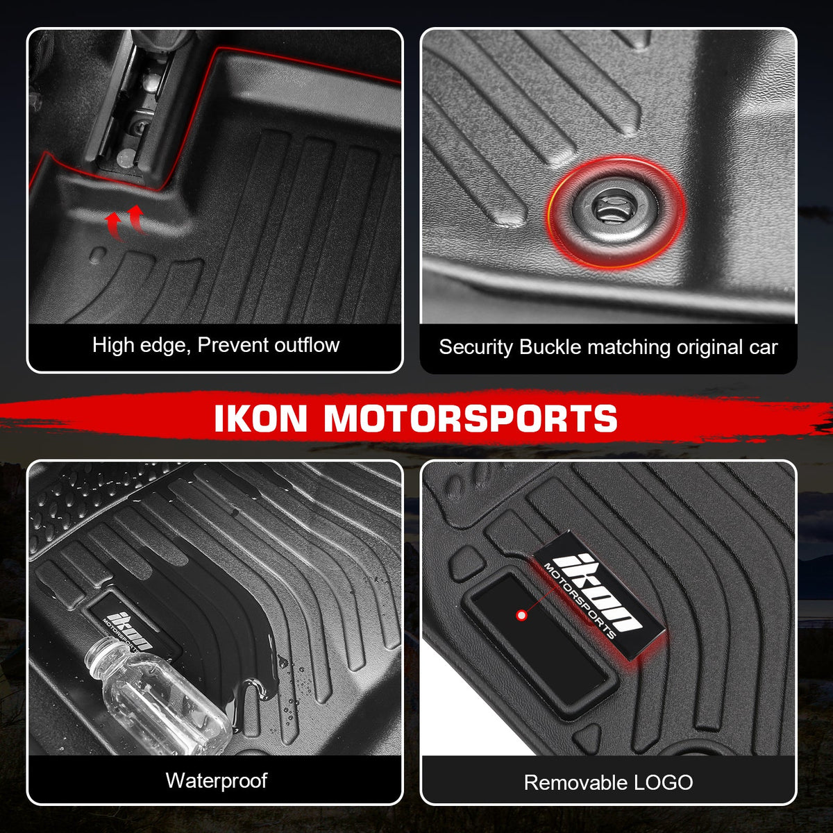 Floor Mats for Chevrolet Sonic 2012-2020 All Weather Carpets Liner Guard TPE 3PCS Set