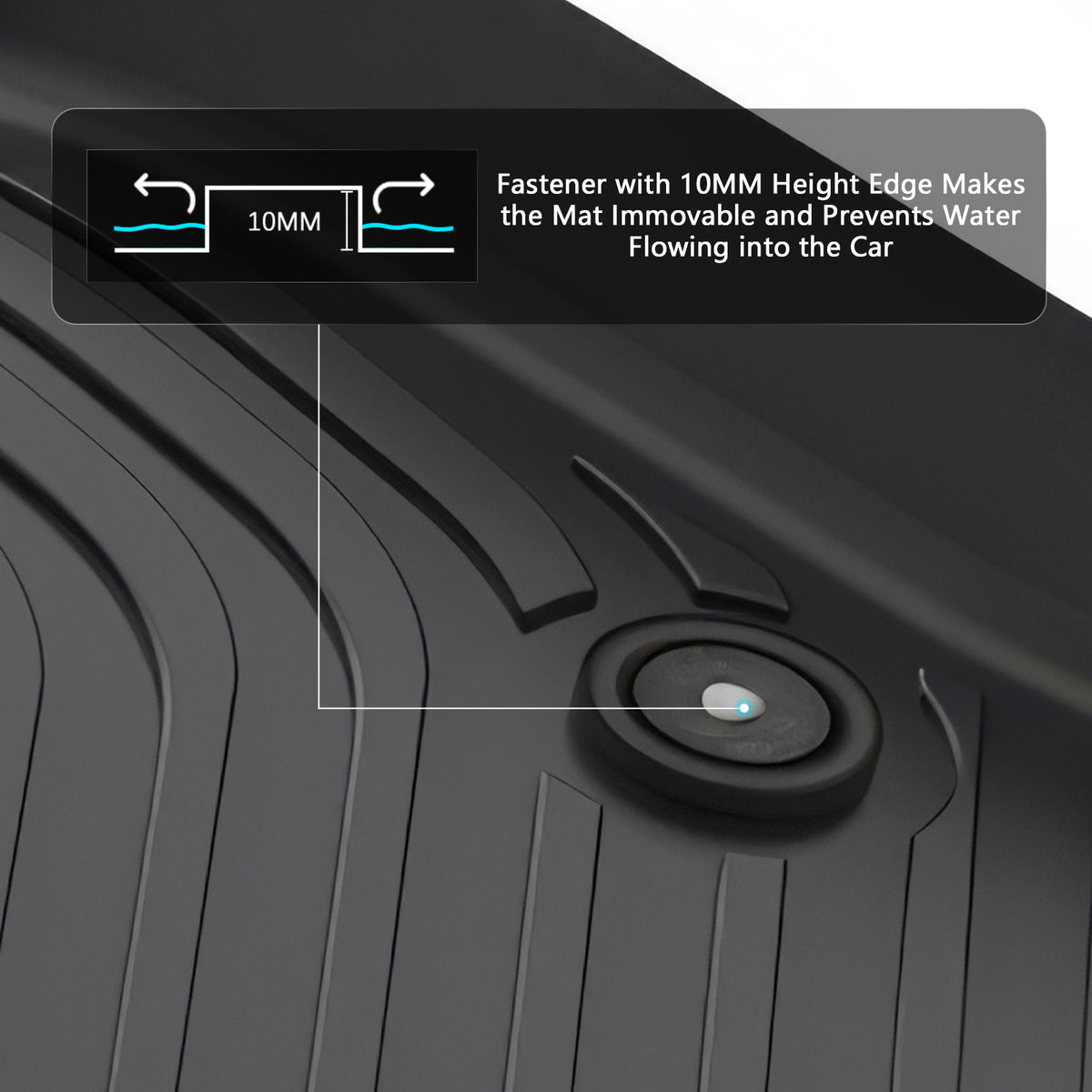 3D Floor Mats for Cadillac CT5 2020-2026 All Weather Heavy Duty Liners TPE