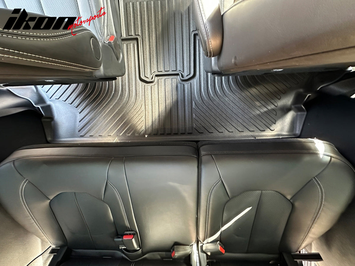 2017-2024 Chrysler Pacifica Touring & 2025-2027 Select 3D TPE All Weather Waterproof Driver Passenger Side Interior Floor Mats Cargo Liner Carpets
