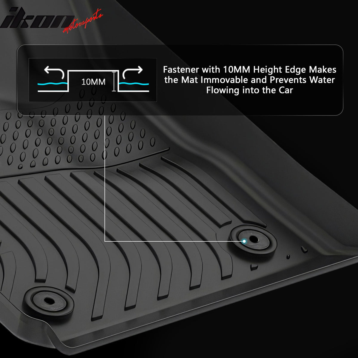 2014-2020 Chevrolet Impala 3D TPE All Weather Waterproof Anti-Slip Front Rear Driver Passenger Side Interior Floor Mats Cargo Liner Carpets 3PCS
