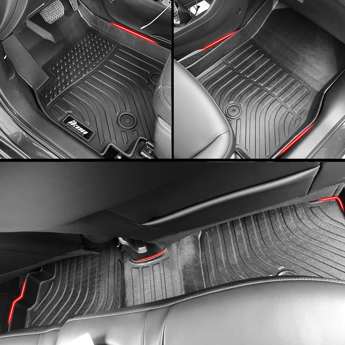 Floor Mats for Chevrolet Spark 2016-2022 All Weather Carpets Liner Guard TPE 3PCS Set