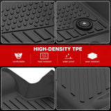 2014-2019 Chevy Silverado& GMC Sierra 1500 2500HD 3500HD Crew Cab Floor Mats All Weather Carpets Liner Guard TPE 2PCS Set
