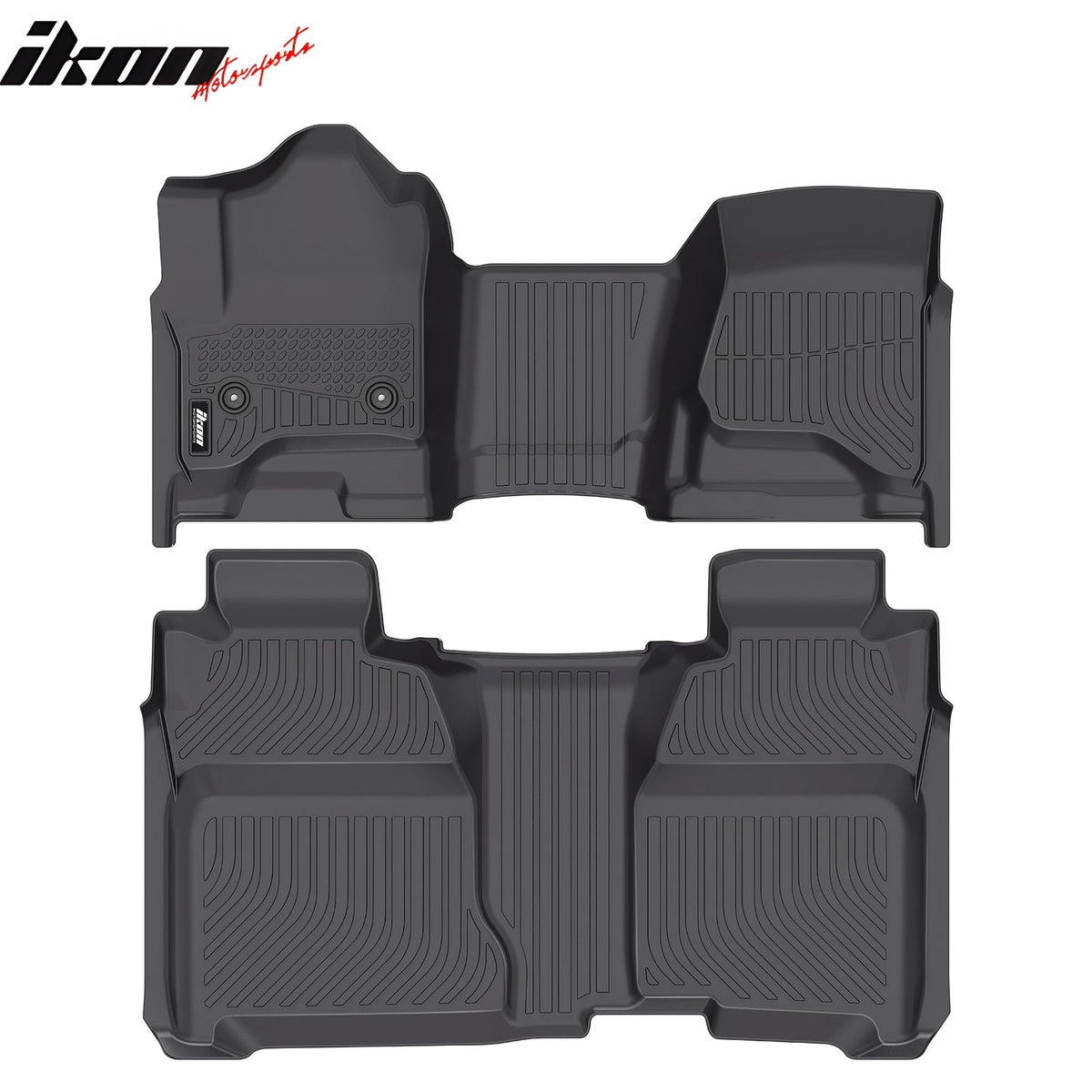 2014-2019 Chevy Silverado& GMC Sierra 1500 2500HD 3500HD Crew Cab Floor Mats All Weather Carpets Liner Guard TPE 2PCS Set