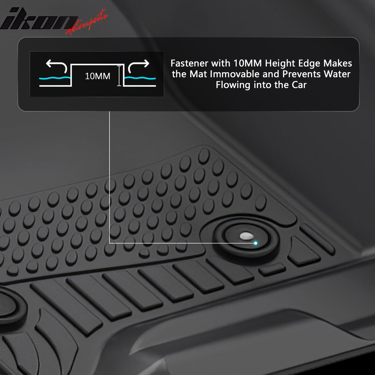 2014-2019 Chevy Silverado& GMC Sierra 1500 2500HD 3500HD Crew Cab Floor Mats All Weather Carpets Liner Guard TPE 2PCS Set