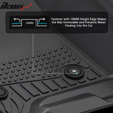 2014-2019 Chevy Silverado& GMC Sierra 1500 2500HD 3500HD Crew Cab Floor Mats All Weather Carpets Liner Guard TPE 2PCS Set