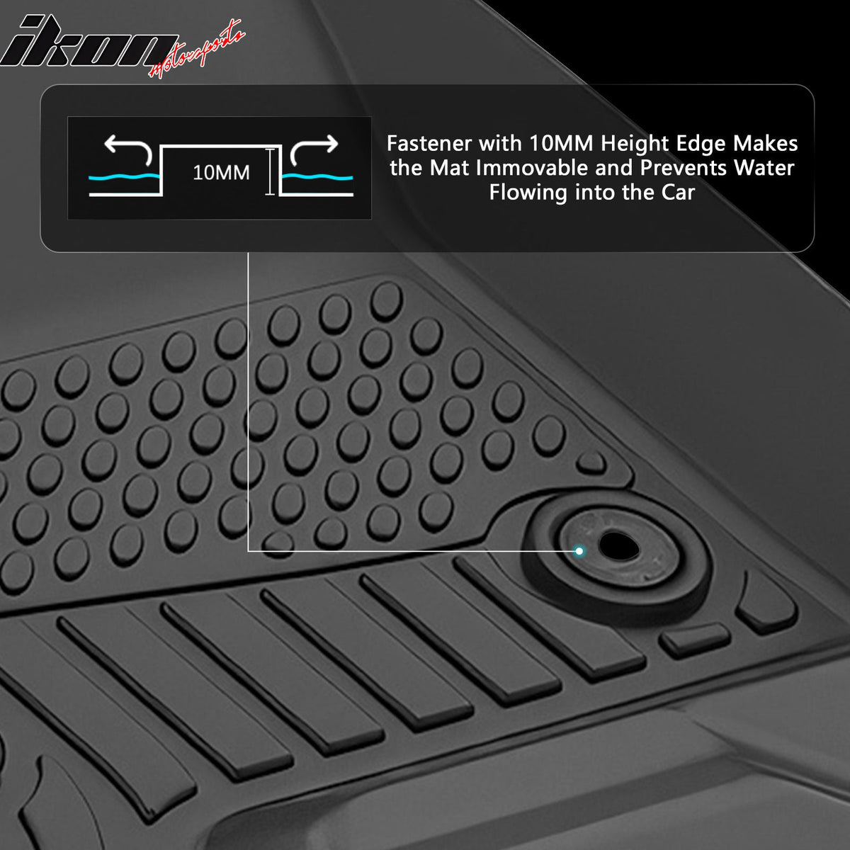 Floor Mats for Chevy Silverado& GMC Sierra 1500 2500HD 3500HD Double Cab 2014-2019 All Weather Carpets Liner Guard TPE 3PCS Set