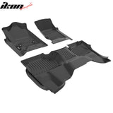 Floor Mats for Chevy Silverado& GMC Sierra 1500 2500HD 3500HD Double Cab 2014-2019 All Weather Carpets Liner Guard TPE 3PCS Set