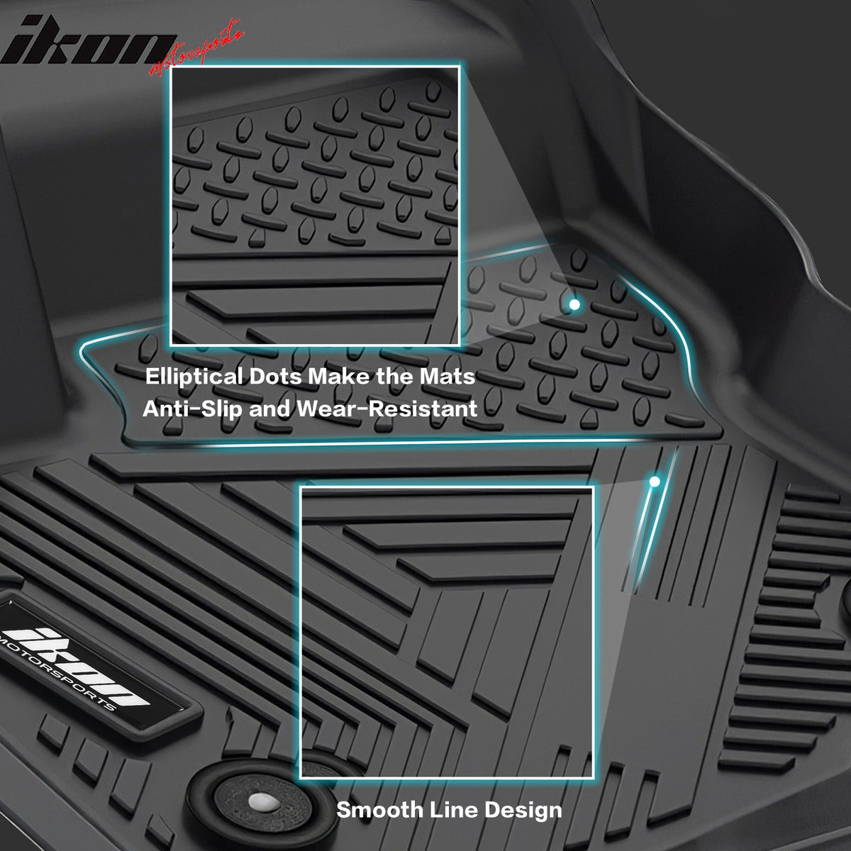 2017-2023 Chevrolet Bolt EV 3D IKON Floor Mats All Season Carpets TPE