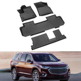 2018-2024 Chevy Traverse 8 Seats 3D Floor Mats All Weather TEP Carpets