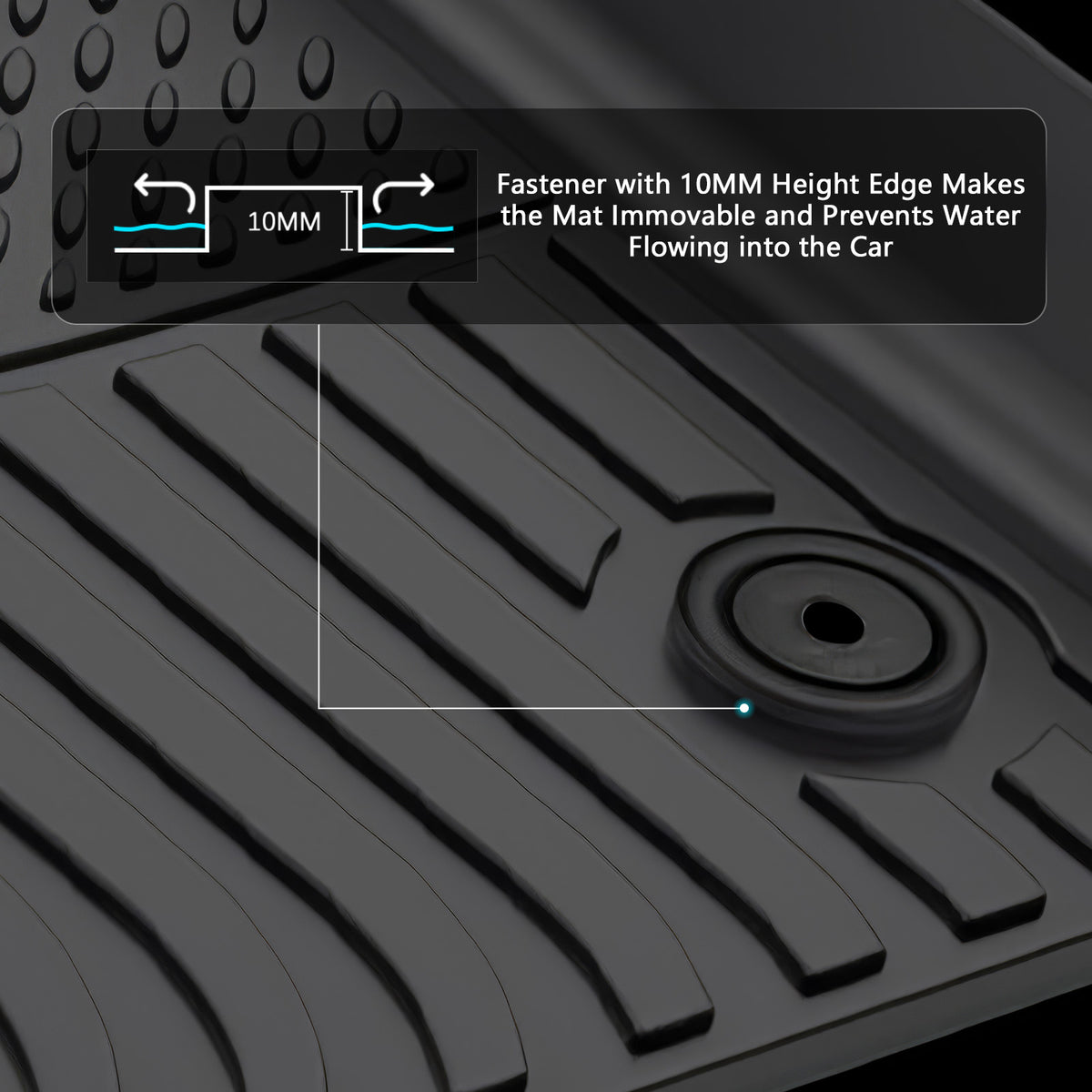 2019-2025 Cadillac XT4 Floor Mats TPE All Weather 3D Carpets Liner