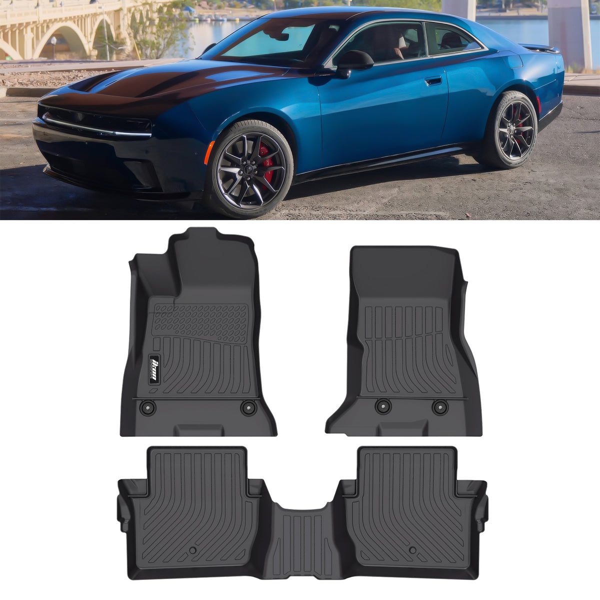 2024-2026 Dodge Charger Daytona 2DR Floor Mats TPE Carpets 3D Liner