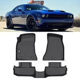 3D Floor Mats TPE Carpets Boot Liner for Dodge Challenger RWD 2015-2023