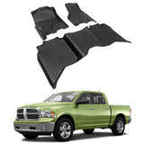 2012-2024 Ram 1500/2500/3500 Crew Cab 3D Floor Mats Carpets Liner TPE