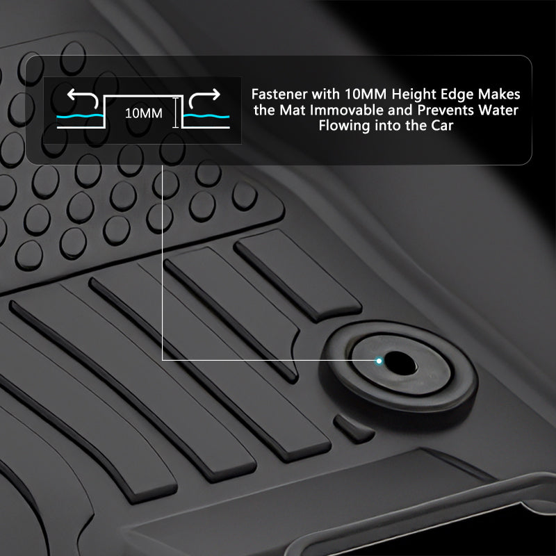 2025-2026 Ram 1500 Crew Cab All Weather 3D Floor Mats Cargo Liner TPE