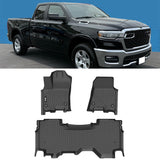 2025-2026 Ram 1500 Quad Cab All Weather 3D Floor Mats Cargo Liner TPE