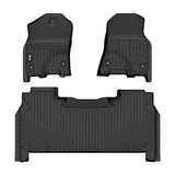 Car Floor Mat for 2019-2024 Ram 1500 Crew Cab All Weather 3D  TPE 3PC