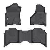 All Weather 3D Floor Mats Liners for Ram 2500 3500 Crew Cab 2019-2026 TPE