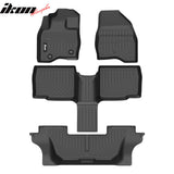 2015-2019 Ford Explorer W/6 Seats (Bucket Seat) 3D TPE All Weather Waterproof Anti-Slip Driver Passenger Side Interior Floor Mats Cargo Liner Carpets