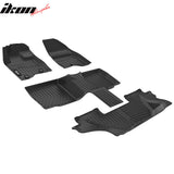 2015-2019 Ford Explorer W/6 Seats (Bucket Seat) 3D TPE All Weather Waterproof Anti-Slip Driver Passenger Side Interior Floor Mats Cargo Liner Carpets