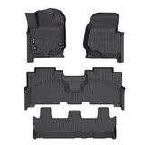 Floor Mats Liners for Ford Expedition Max 2021-2024 All Weather 3D TPE