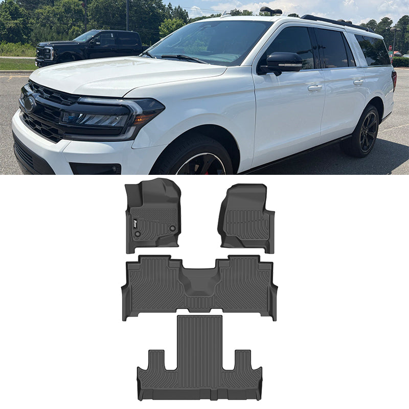 2021-2024 Ford Expedition Max All Weather 3D Floor Mat Cargo Liner TPE