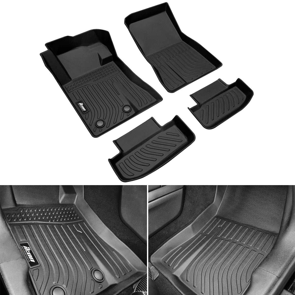 Floor Mats for Ford Mustang 2015-2025 3D Heavy Duty Carpets Liner TPE