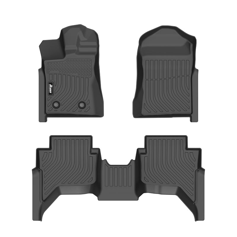2024-2026 Ford Ranger SuperCrew Cab 3D Floor Mats Cargo Liner TPE