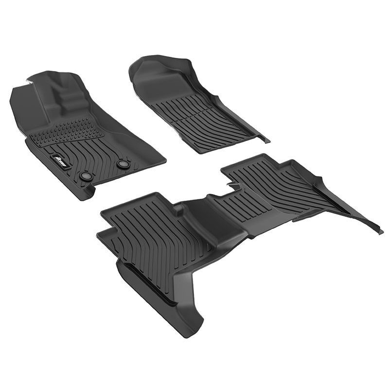 2024-2026 Ford Ranger SuperCrew Cab 3D Floor Mats Cargo Liner TPE