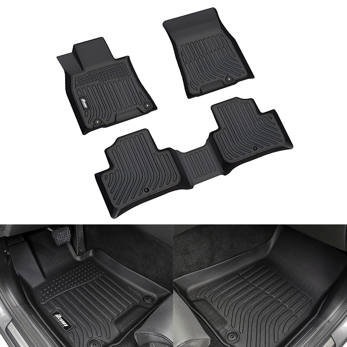 Car Floor Mat for 2022-2025 Genesis GV70 All Weather 3D Carpet TPE
