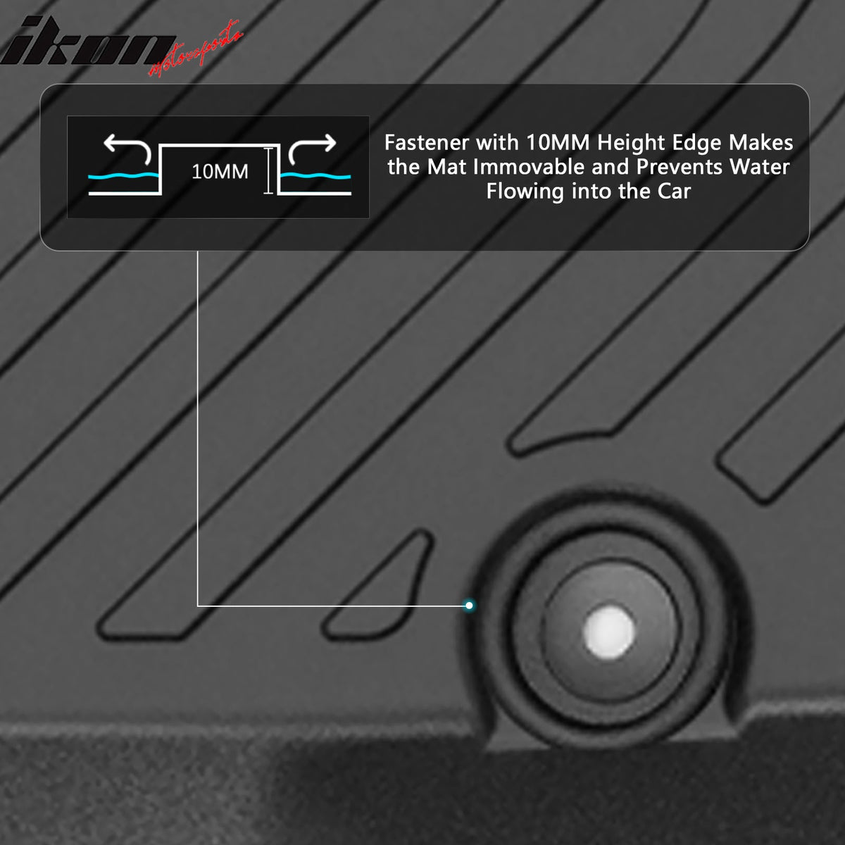 1998-2002 Honda Accord AT 3D TPE All Weather Waterproof Anti-Slip Front Rear Driver Passenger Side Interior Floor Mats Cargo Liner Carpets Black 3PCS