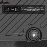 1998-2002 Honda Accord AT 3D TPE All Weather Waterproof Anti-Slip Front Rear Driver Passenger Side Interior Floor Mats Cargo Liner Carpets Black 3PCS