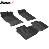1998-2002 Honda Accord AT 3D TPE All Weather Waterproof Anti-Slip Front Rear Driver Passenger Side Interior Floor Mats Cargo Liner Carpets Black 3PCS
