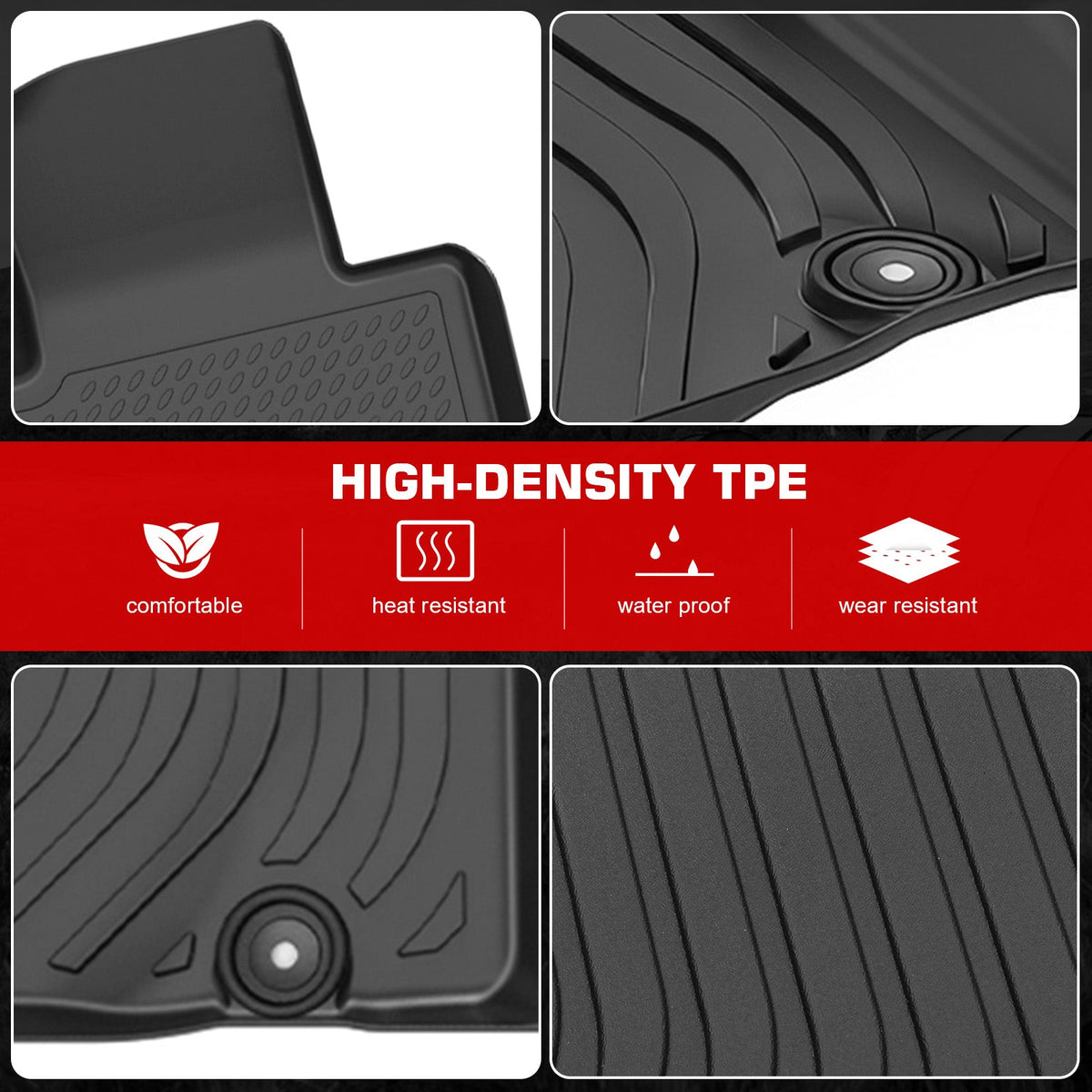 Floor Mats for Honda Civic Sedan 2006-2011 3D Molded All Season Carpet TPE