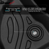 2012-2015 Honda Civic Sedan 4-Door 3D TPE All Weather Heavy Duty Waterproof Anti-Slip Interior Cargo Liner Carpets Floor Mats + Rear Trunk Mat 4PCS