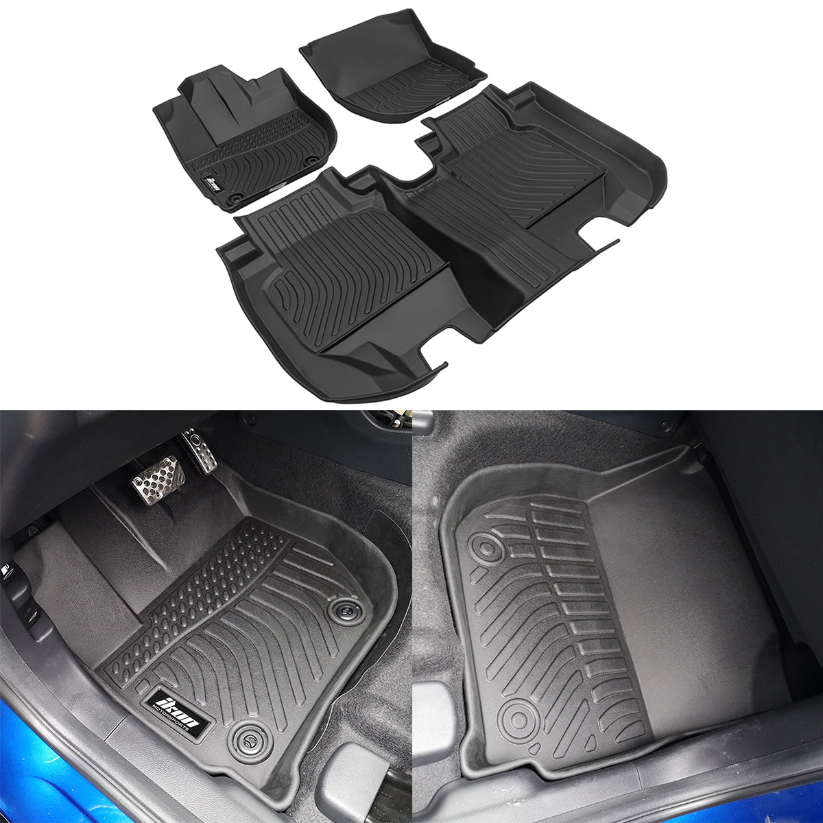Car Floor Mat for 2016-2022 Honda HR-V All Weather 3D Molded  Pad TPE
