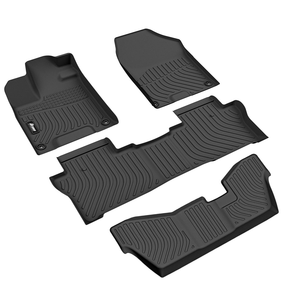 3D Floor Mats Carpet Liners Pad for Honda Pilot 8 Seats 2016-2022 TPE