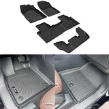 Floor Mats for Honda Pilot 2023-2026 All Weather TPE 3D Front Rear Carpets