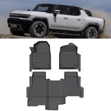 2022-2026 GMC Hummer EV Pickup Floor Mats TPE All Weather 3D Carpets