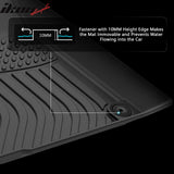 2015-2023 Jeep Cherokee 3D TPE All Weather Waterproof Anti-Slip Front Rear Driver Passenger Side Interior Floor Mats Cargo Liner Carpets 3PCS