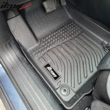 2015-2023 Jeep Cherokee 3D TPE All Weather Waterproof Anti-Slip Front Rear Driver Passenger Side Interior Floor Mats Cargo Liner Carpets 3PCS