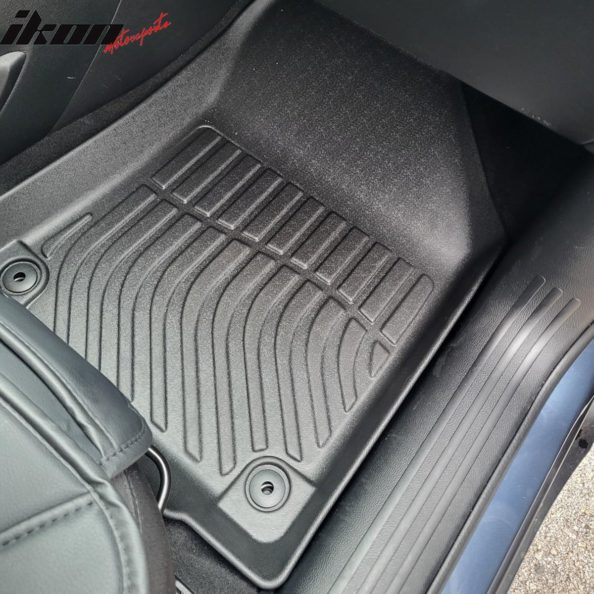 2015-2023 Jeep Cherokee 3D TPE All Weather Waterproof Anti-Slip Front Rear Driver Passenger Side Interior Floor Mats Cargo Liner Carpets 3PCS