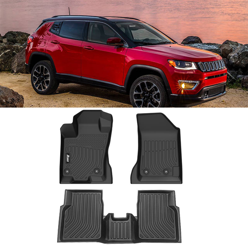 All Weather 3D Floor Mats Cargo Liner for Jeep Compass 2017-2026 TPE